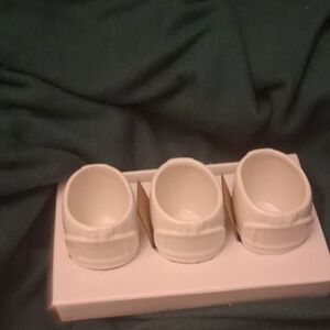 Chic White Ceramic Football Trays